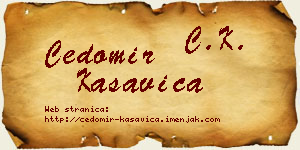Čedomir Kasavica vizit kartica